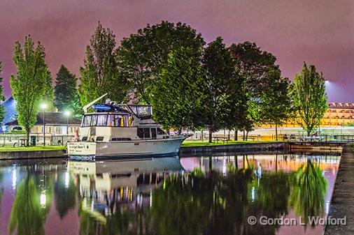 April Shower V At Night_34807.jpg - Photographed along the Rideau Canal Waterway at Smiths Falls, Ontario, Canada.